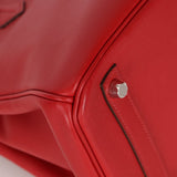 Limited Edition Hermès 2019 Rouge de Coeur Swift Tressage Retourne Birkin 30 PHW - FashioNica