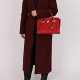 Limited Edition Hermès 2019 Rouge de Coeur Swift Tressage Retourne Birkin 30 PHW - FashioNica