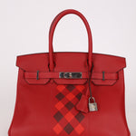 Limited Edition Hermès 2019 Rouge de Coeur Swift Tressage Retourne Birkin 30 PHW - FashioNica