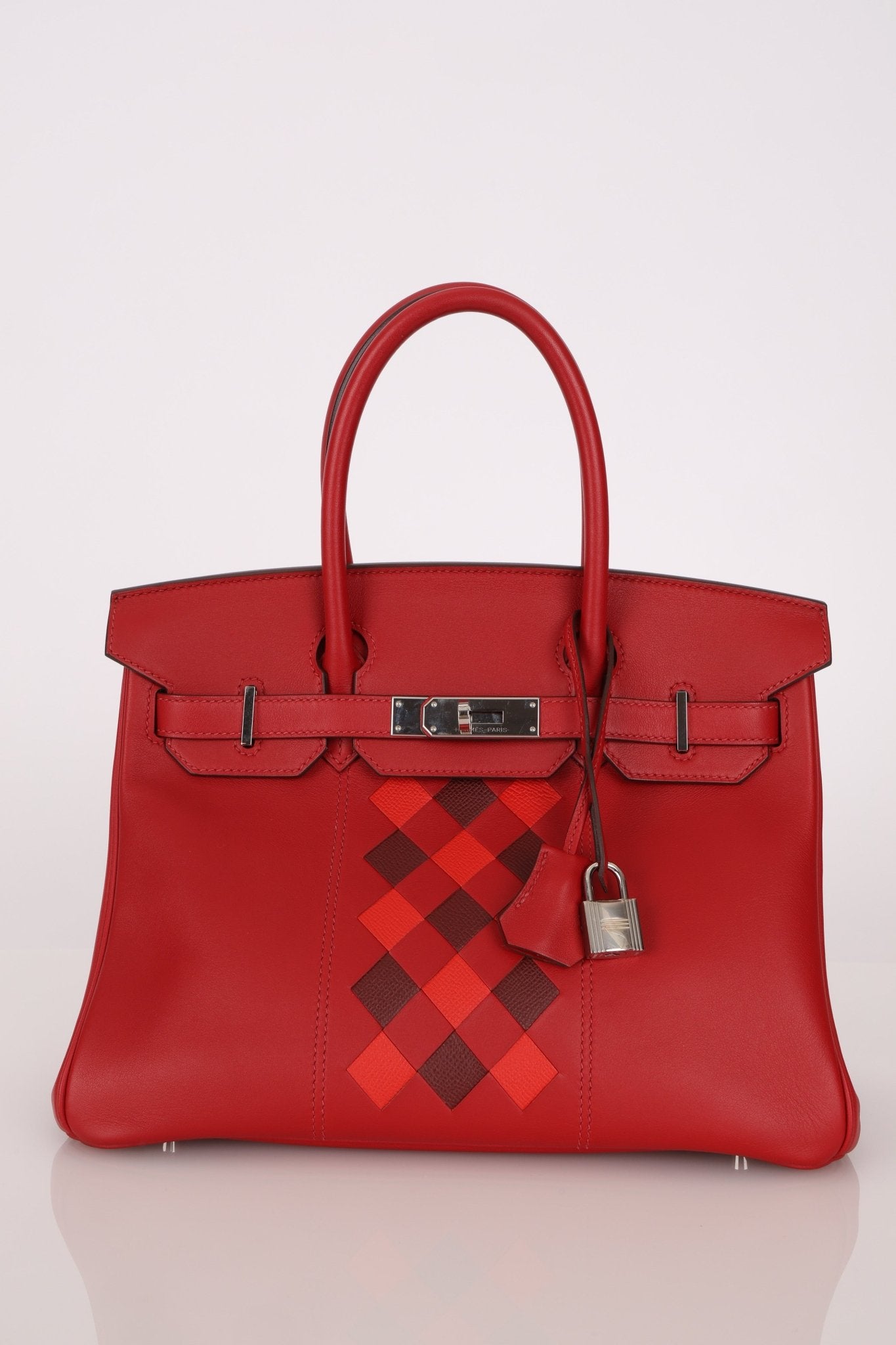 Limited Edition Hermès 2019 Rouge de Coeur Swift Tressage Retourne Birkin 30 PHW - FashioNica