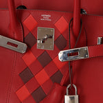 Limited Edition Hermès 2019 Rouge de Coeur Swift Tressage Retourne Birkin 30 PHW - FashioNica