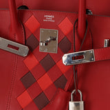 Limited Edition Hermès 2019 Rouge de Coeur Swift Tressage Retourne Birkin 30 PHW - FashioNica
