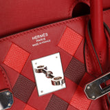 Limited Edition Hermès 2019 Rouge de Coeur Swift Tressage Retourne Birkin 30 PHW - FashioNica