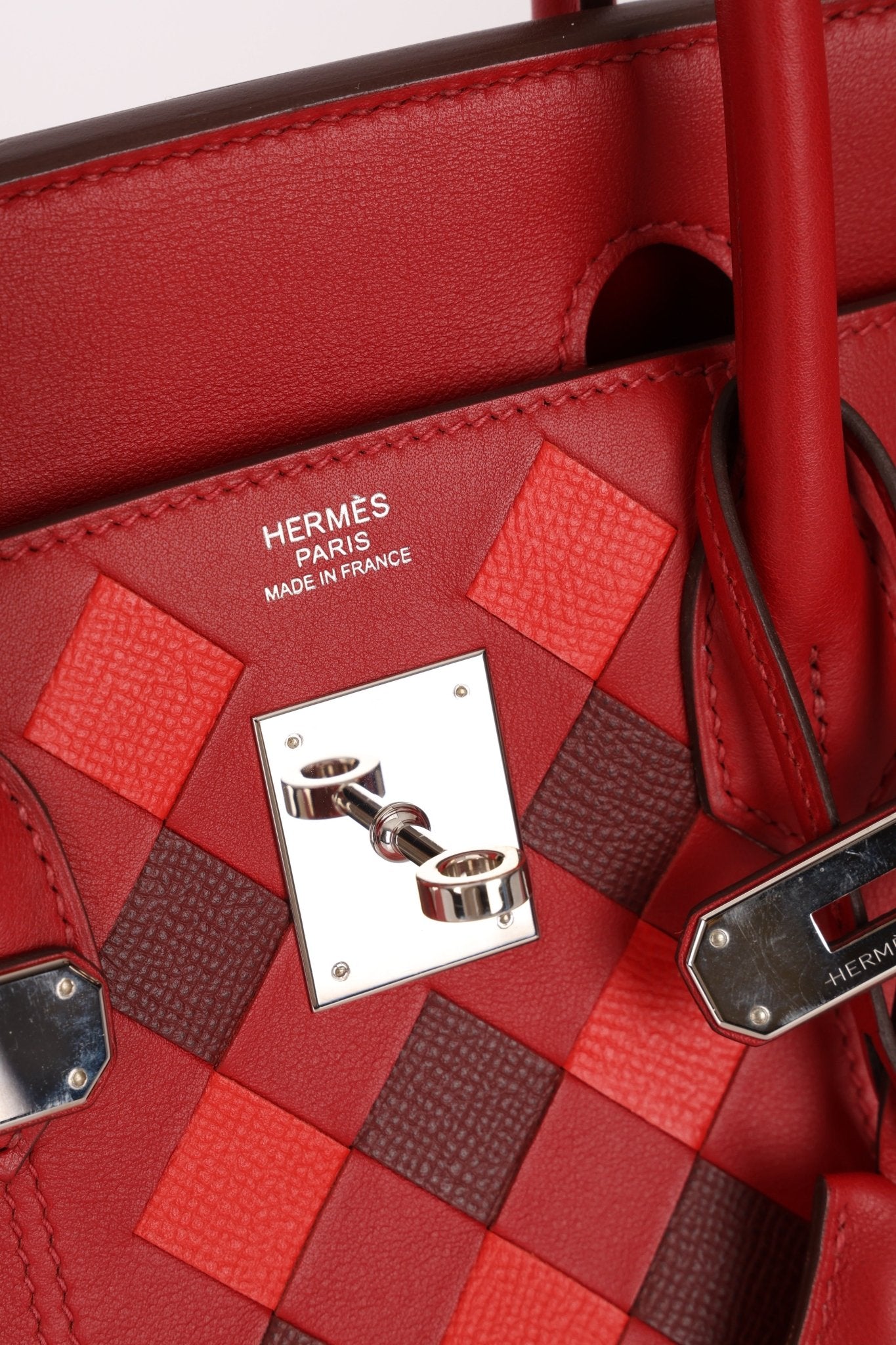 Limited Edition Hermès 2019 Rouge de Coeur Swift Tressage Retourne Birkin 30 PHW - FashioNica