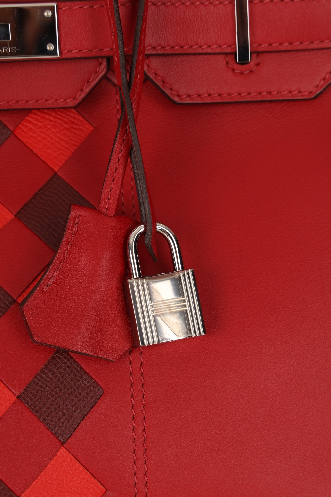 Limited Edition Hermès 2019 Rouge de Coeur Swift Tressage Retourne Birkin 30 PHW - FashioNica