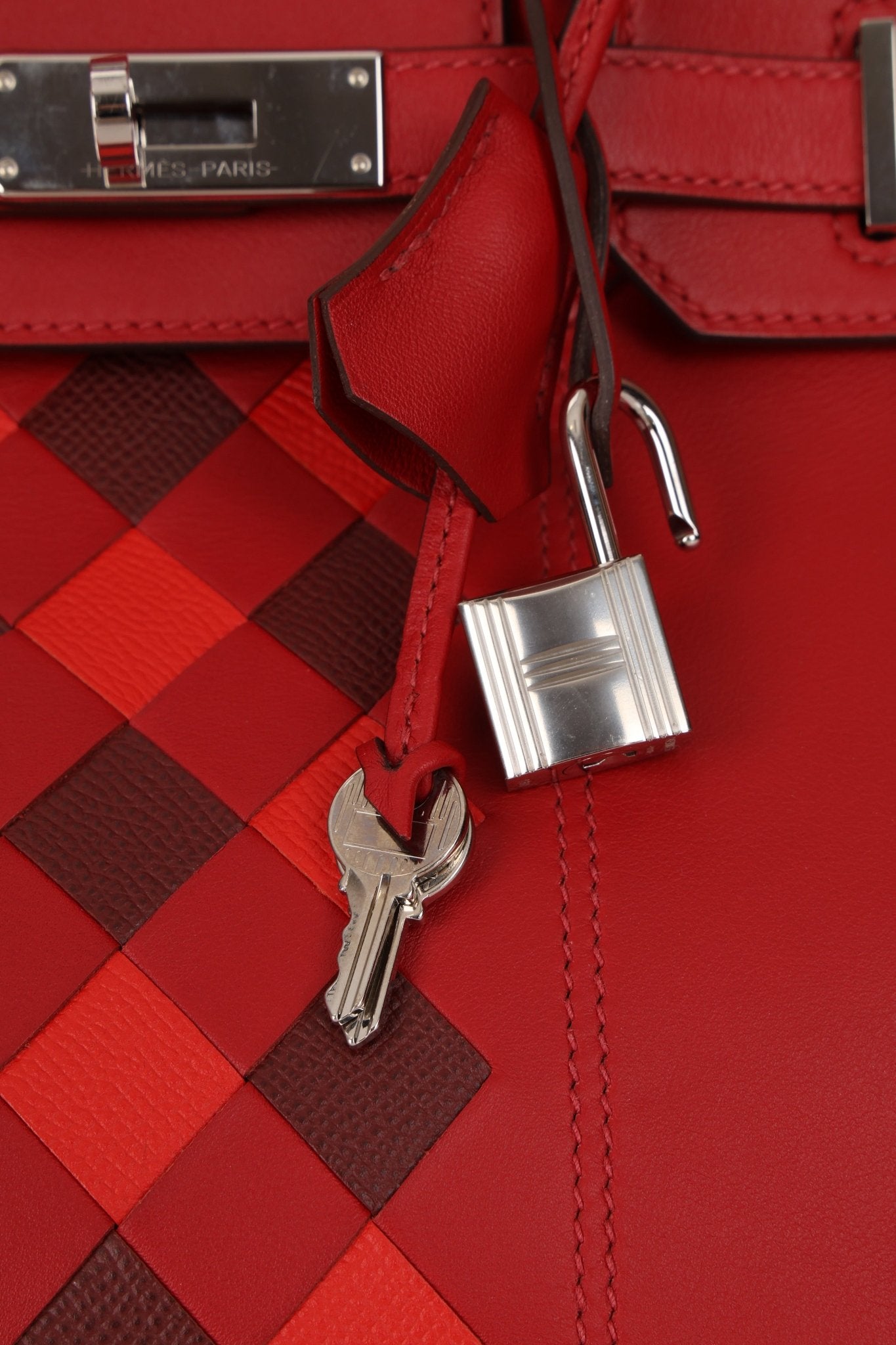 Limited Edition Hermès 2019 Rouge de Coeur Swift Tressage Retourne Birkin 30 PHW - FashioNica