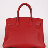 Limited Edition Hermès 2019 Rouge de Coeur Swift Tressage Retourne Birkin 30 PHW - FashioNica