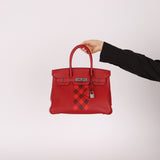 Limited Edition Hermès 2019 Rouge de Coeur Swift Tressage Retourne Birkin 30 PHW - FashioNica