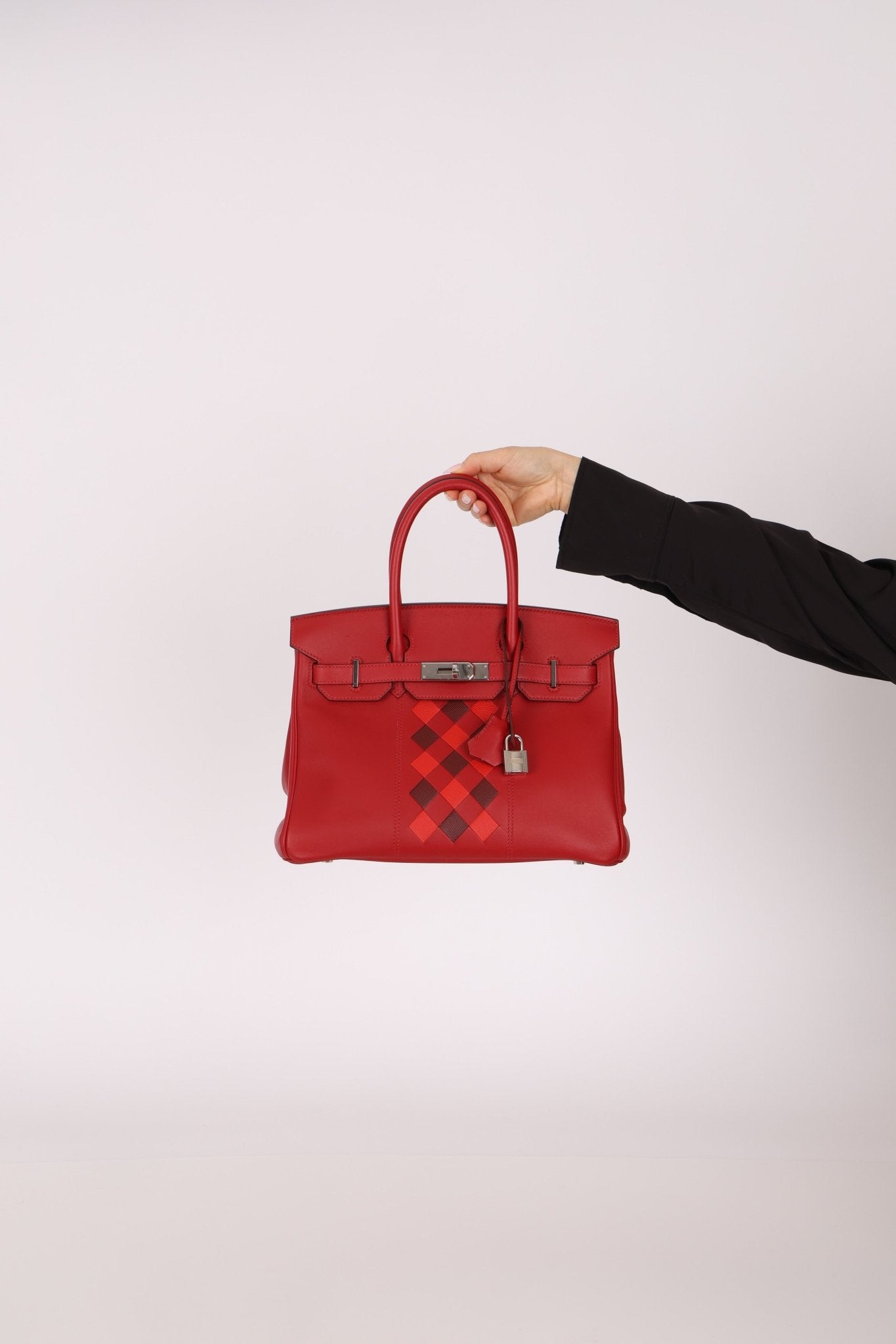 Limited Edition Hermès 2019 Rouge de Coeur Swift Tressage Retourne Birkin 30 PHW - FashioNica