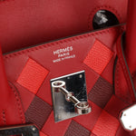 Limited Edition Hermès 2019 Rouge de Coeur Swift Tressage Retourne Birkin 30 PHW - FashioNica