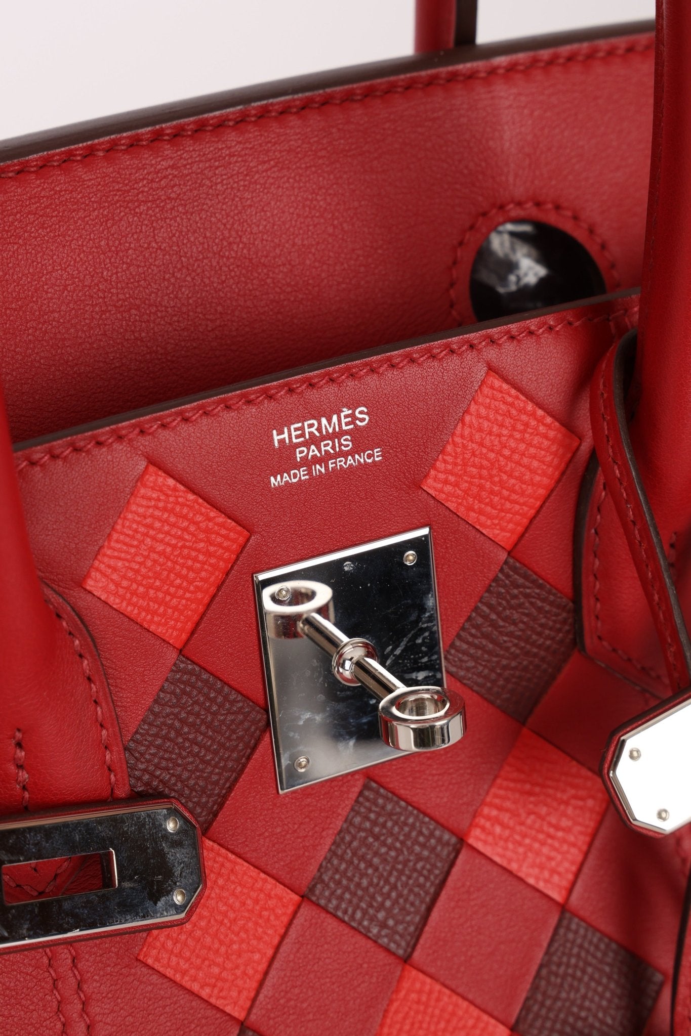 Limited Edition Hermès 2019 Rouge de Coeur Swift Tressage Retourne Birkin 30 PHW - FashioNica