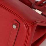 Limited Edition Hermès 2019 Rouge de Coeur Swift Tressage Retourne Birkin 30 PHW - FashioNica