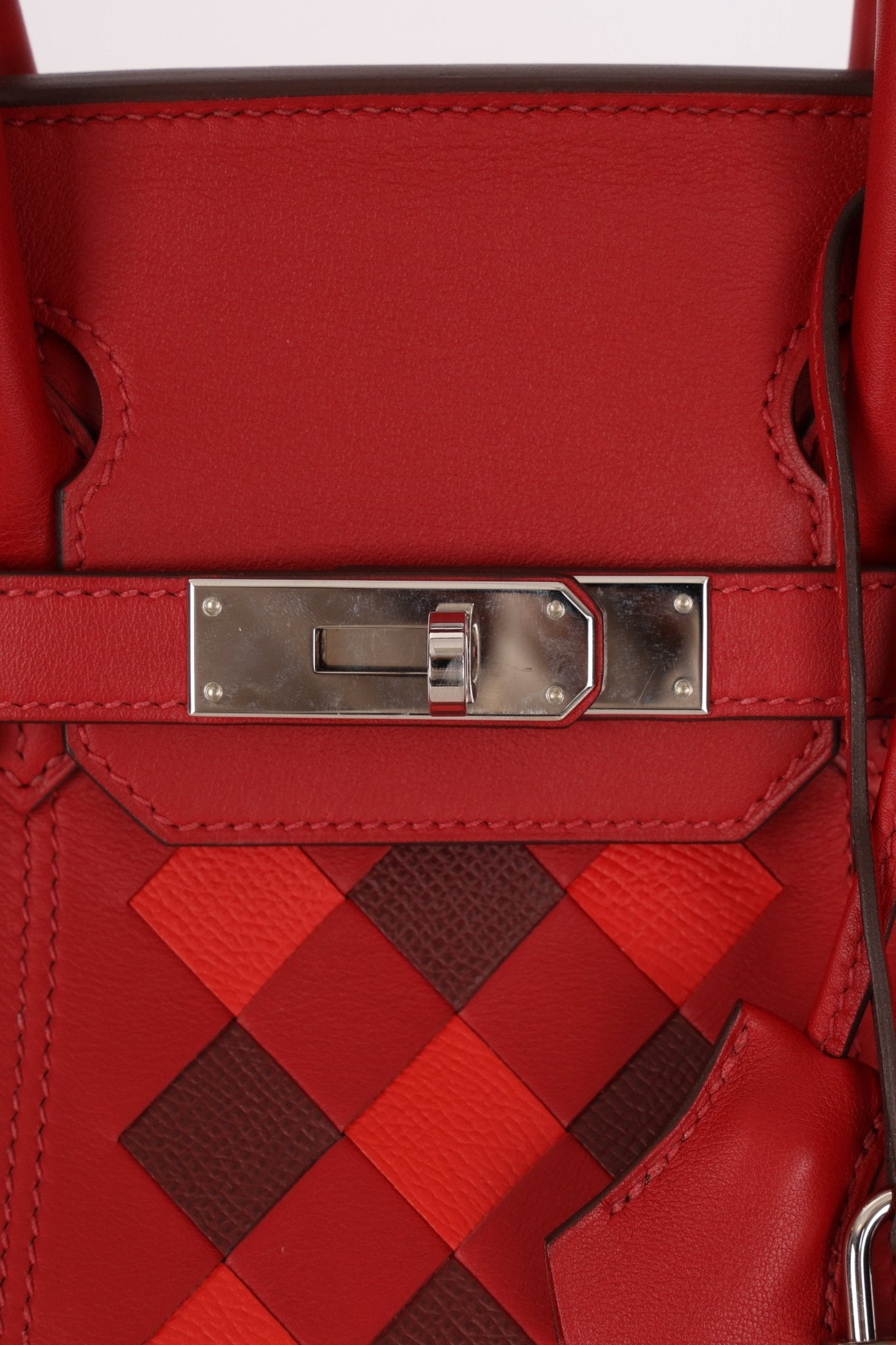 Limited Edition Hermès 2019 Rouge de Coeur Swift Tressage Retourne Birkin 30 PHW - FashioNica