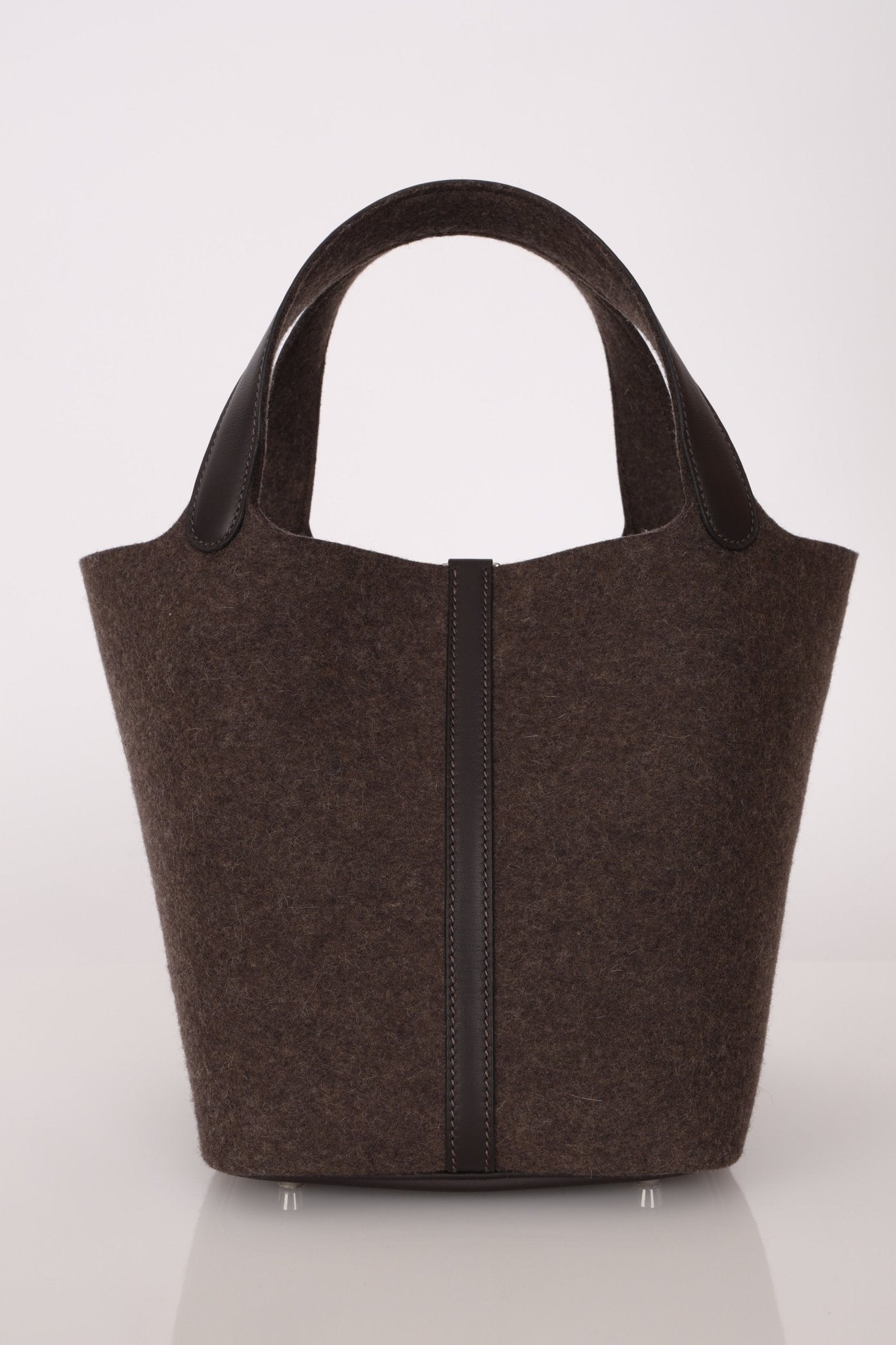 Limited Edition Hermès 2021 Ebene Swift and Wool Picotin 22 PHW - FashioNica