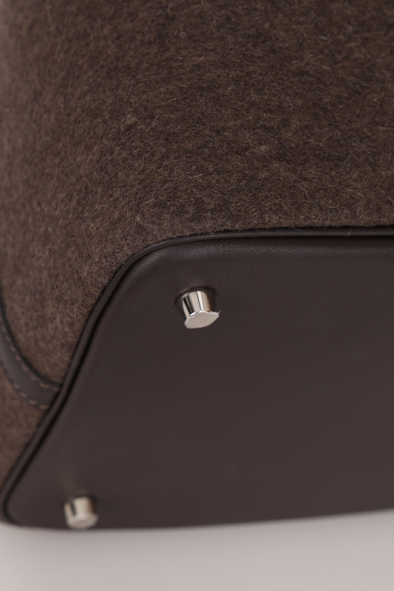 Limited Edition Hermès 2021 Ebene Swift and Wool Picotin 22 PHW - FashioNica