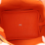 Limited Edition Hermès 2023 Orange Toile Goeland Swift Cargo Picotin 18 PHW - FashioNica