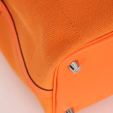 Limited Edition Hermès 2023 Orange Toile Goeland Swift Cargo Picotin 18 PHW - FashioNica