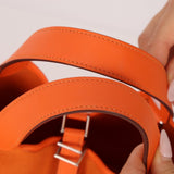 Limited Edition Hermès 2023 Orange Toile Goeland Swift Cargo Picotin 18 PHW - FashioNica