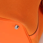 Limited Edition Hermès 2023 Orange Toile Goeland Swift Cargo Picotin 18 PHW - FashioNica