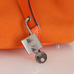 Limited Edition Hermès 2023 Orange Toile Goeland Swift Cargo Picotin 18 PHW - FashioNica