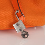 Limited Edition Hermès 2023 Orange Toile Goeland Swift Cargo Picotin 18 PHW - FashioNica