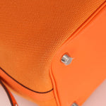 Limited Edition Hermès 2023 Orange Toile Goeland Swift Cargo Picotin 18 PHW - FashioNica