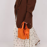 Limited Edition Hermès 2023 Orange Toile Goeland Swift Cargo Picotin 18 PHW - FashioNica