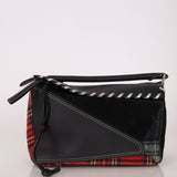 Limited Edition Loewe 2018 Whipstitch Tartan Patchwork Medium Puzzle - FashioNica