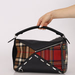 Limited Edition Loewe 2018 Whipstitch Tartan Patchwork Medium Puzzle - FashioNica