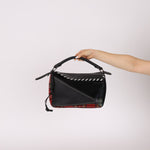 Limited Edition Loewe 2018 Whipstitch Tartan Patchwork Medium Puzzle - FashioNica