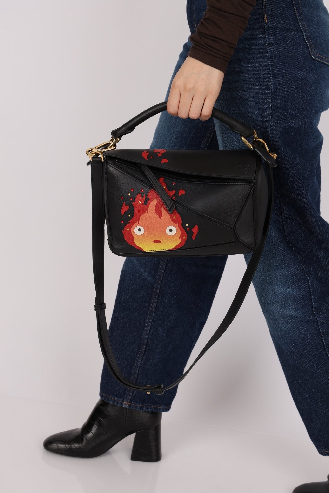 Limited Edition Loewe Calcifer Swarovski Crystal Small Puzzle Bag - FashioNica