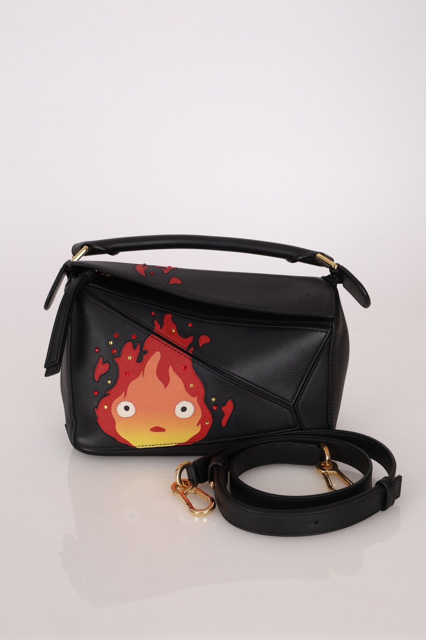 Limited Edition Loewe Calcifer Swarovski Crystal Small Puzzle Bag - FashioNica