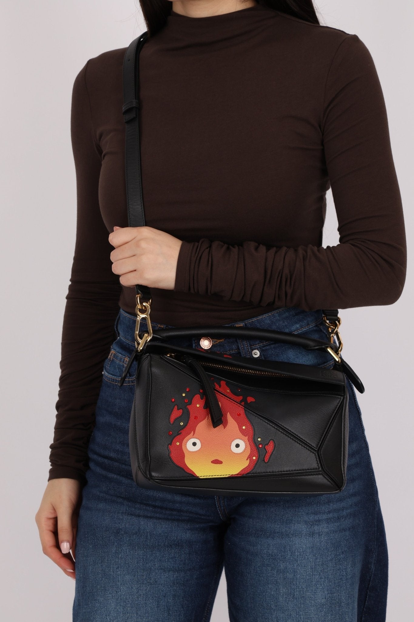 Limited Edition Loewe Calcifer Swarovski Crystal Small Puzzle Bag - FashioNica