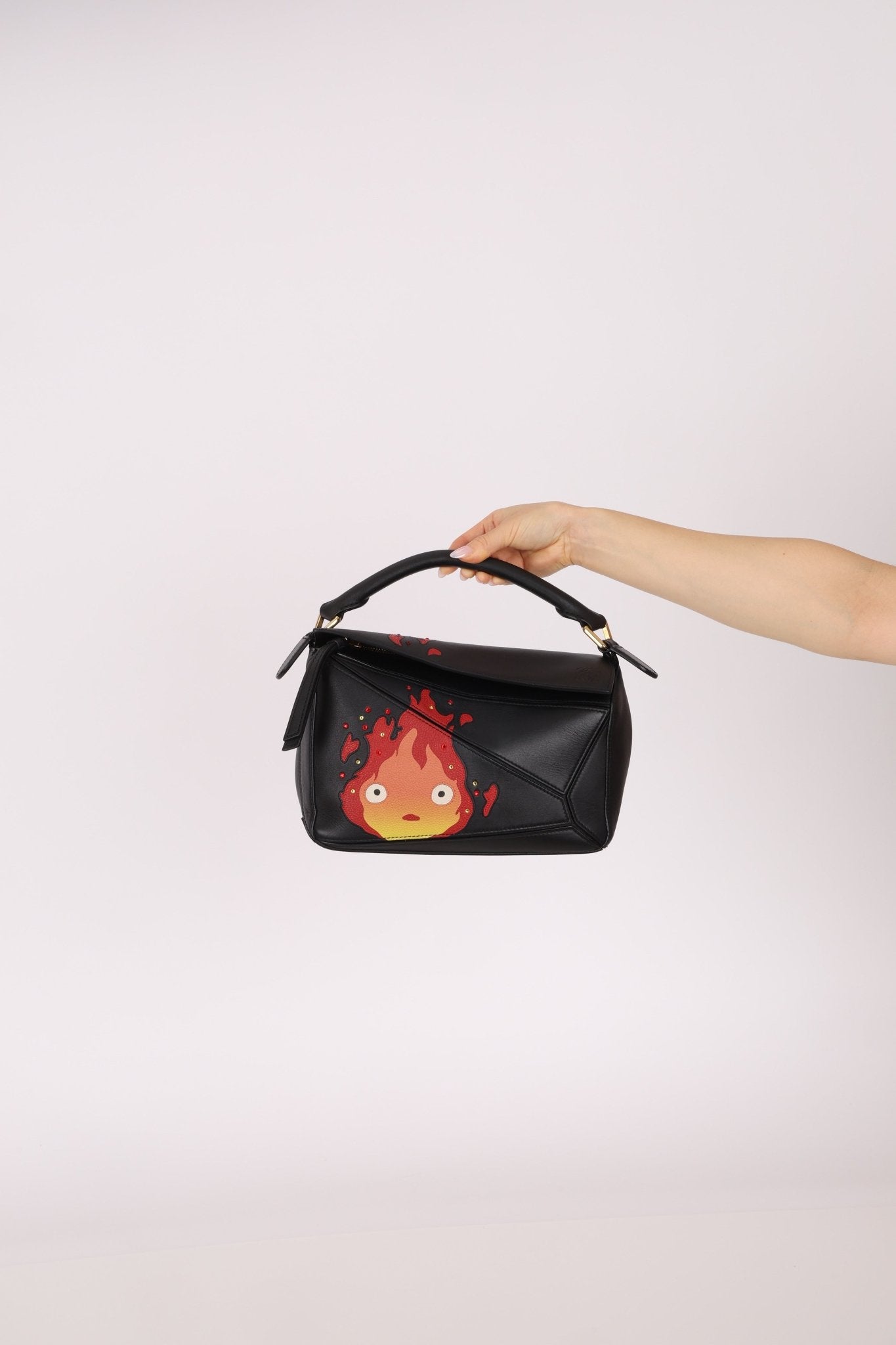 Limited Edition Loewe Calcifer Swarovski Crystal Small Puzzle Bag - FashioNica