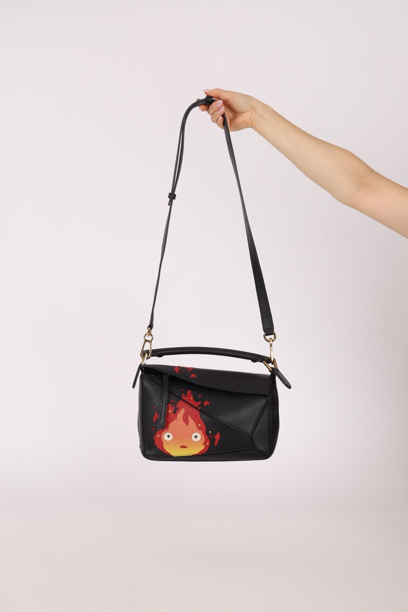 Limited Edition Loewe Calcifer Swarovski Crystal Small Puzzle Bag - FashioNica