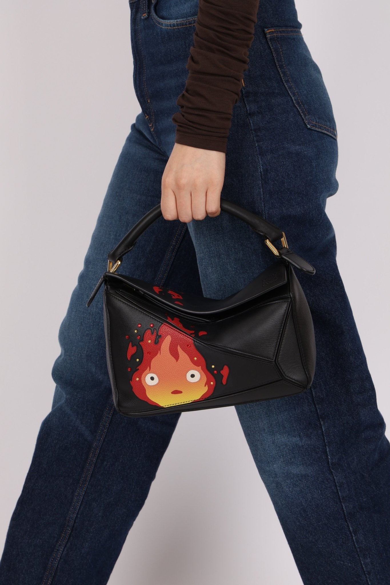 Limited Edition Loewe Calcifer Swarovski Crystal Small Puzzle Bag - FashioNica