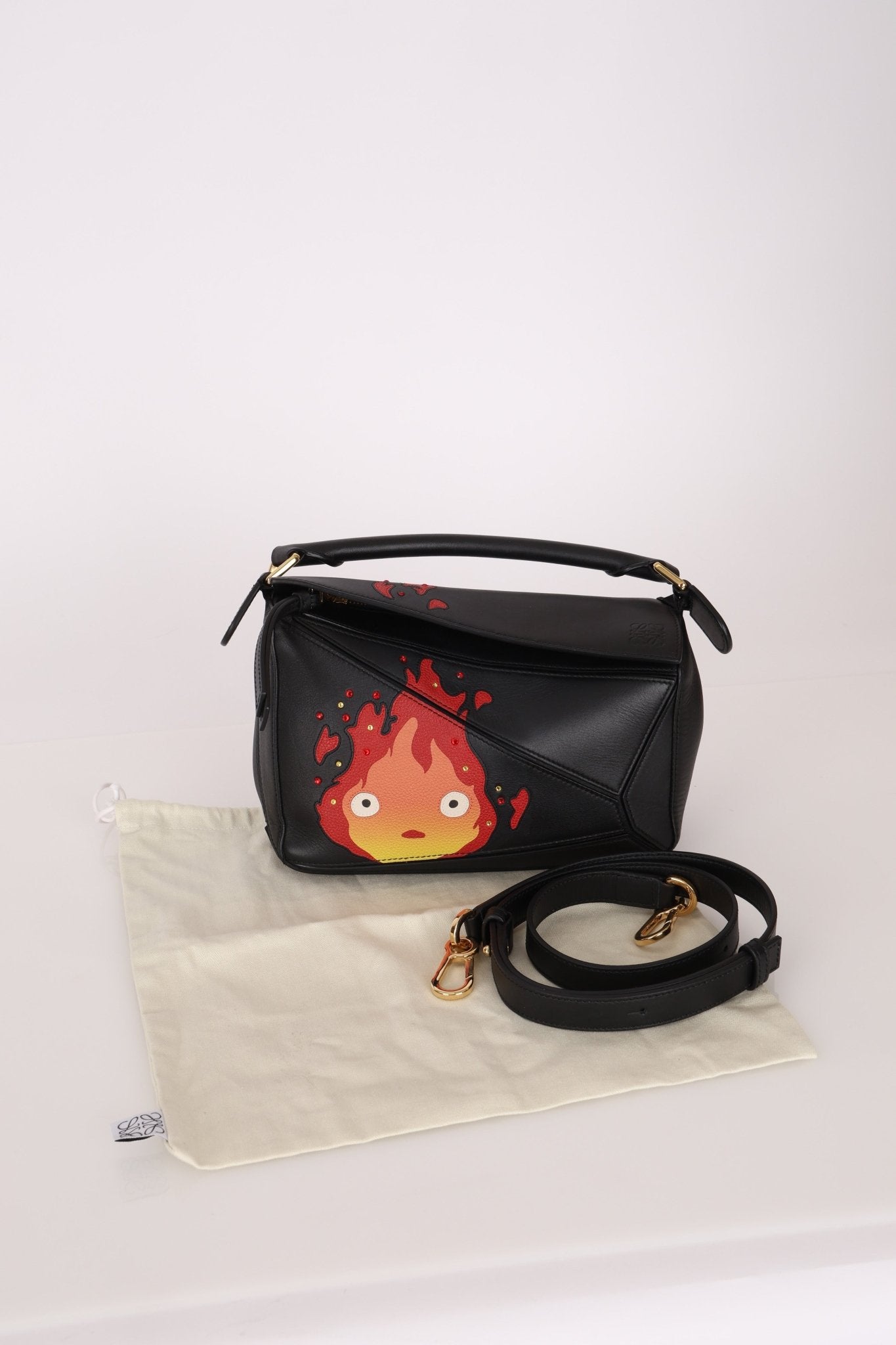 Limited Edition Loewe Calcifer Swarovski Crystal Small Puzzle Bag - FashioNica