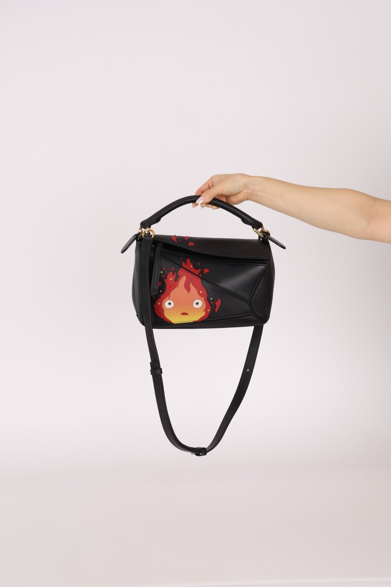 Limited Edition Loewe Calcifer Swarovski Crystal Small Puzzle Bag - FashioNica