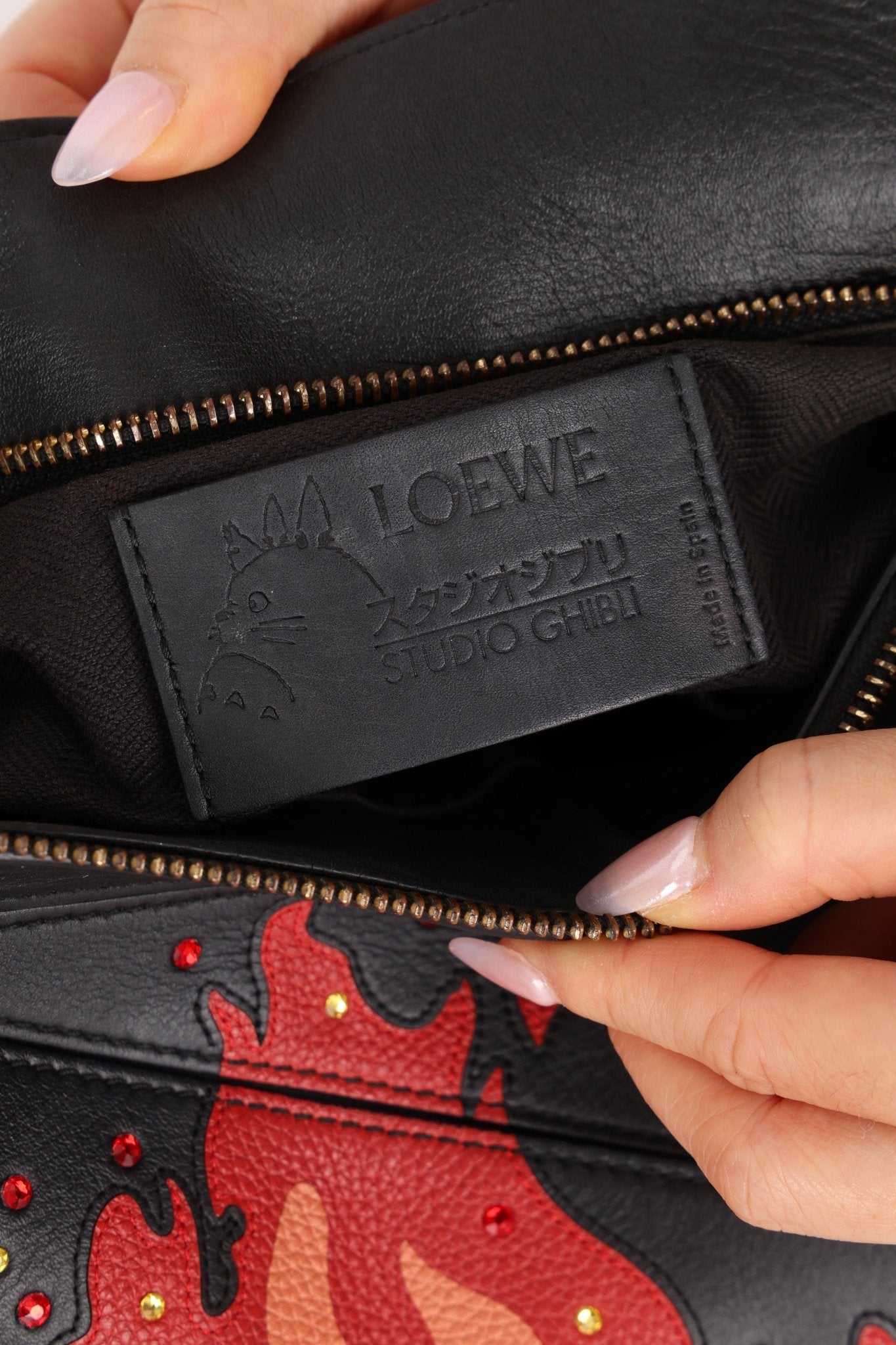 Limited Edition Loewe Calcifer Swarovski Crystal Small Puzzle Bag - FashioNica