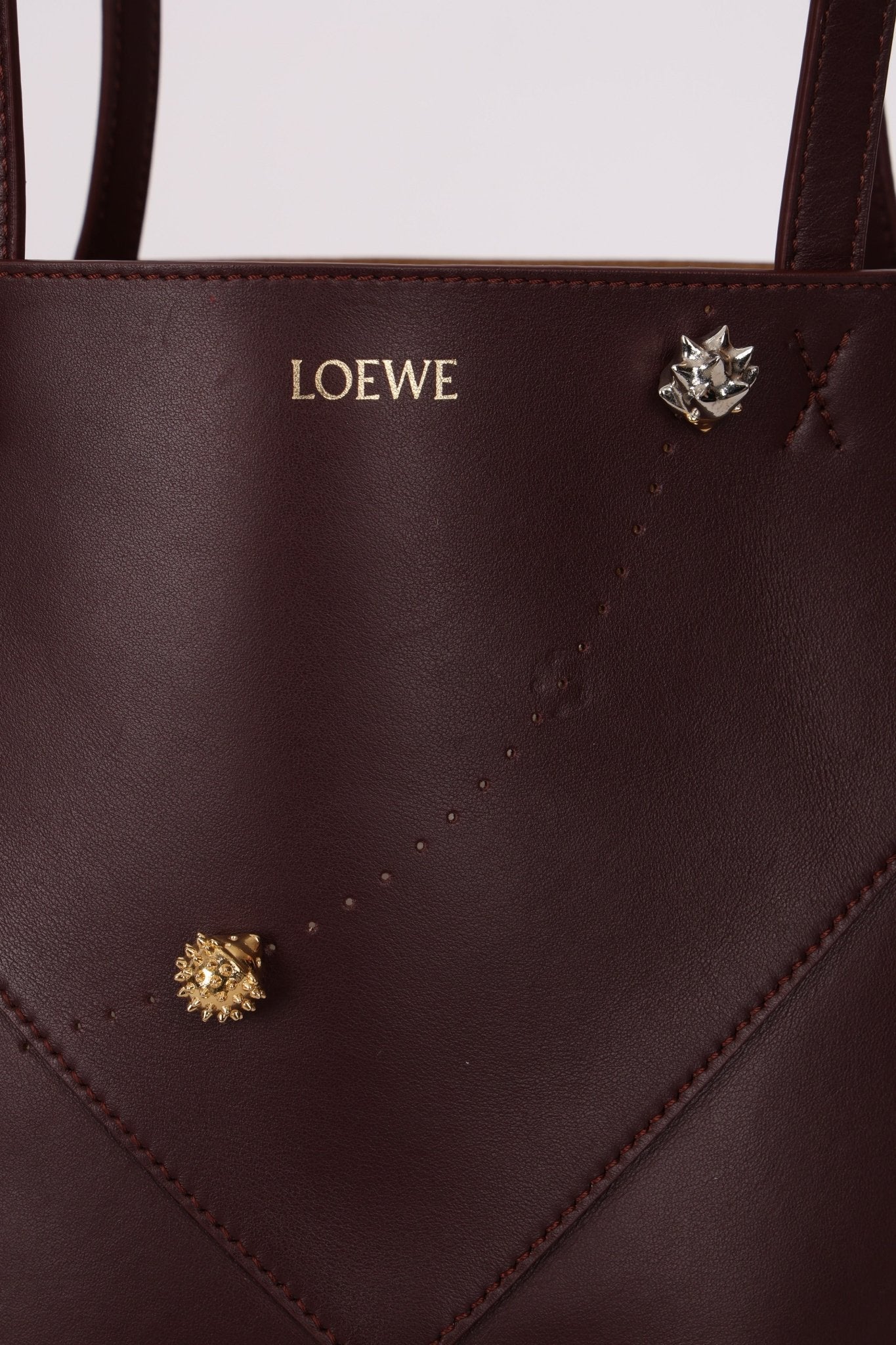 Limited Edition Loewe Calfskin Qixi Festival Hedgehog Charms Medium Fold Tote - FashioNica