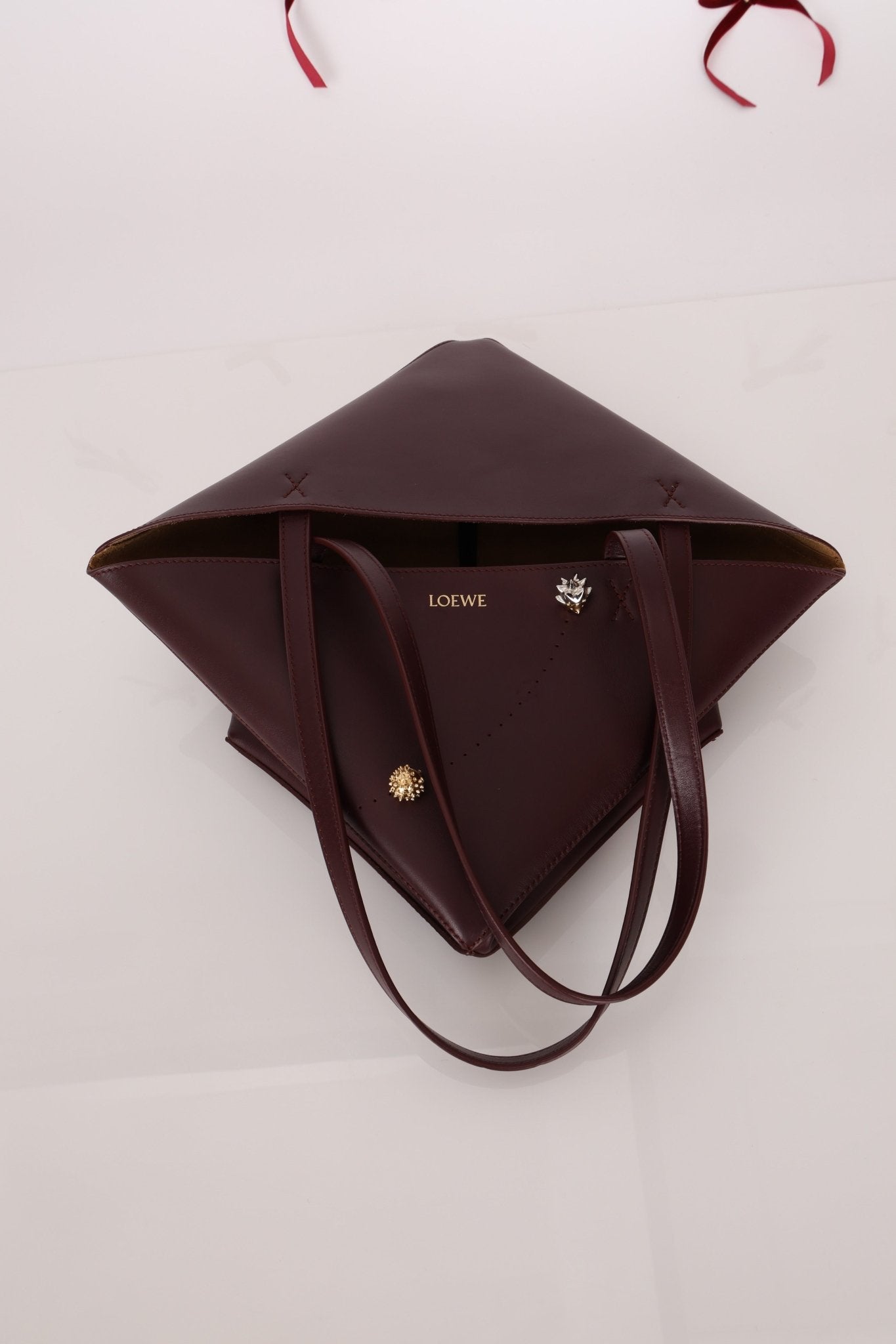 Limited Edition Loewe Calfskin Qixi Festival Hedgehog Charms Medium Fold Tote - FashioNica