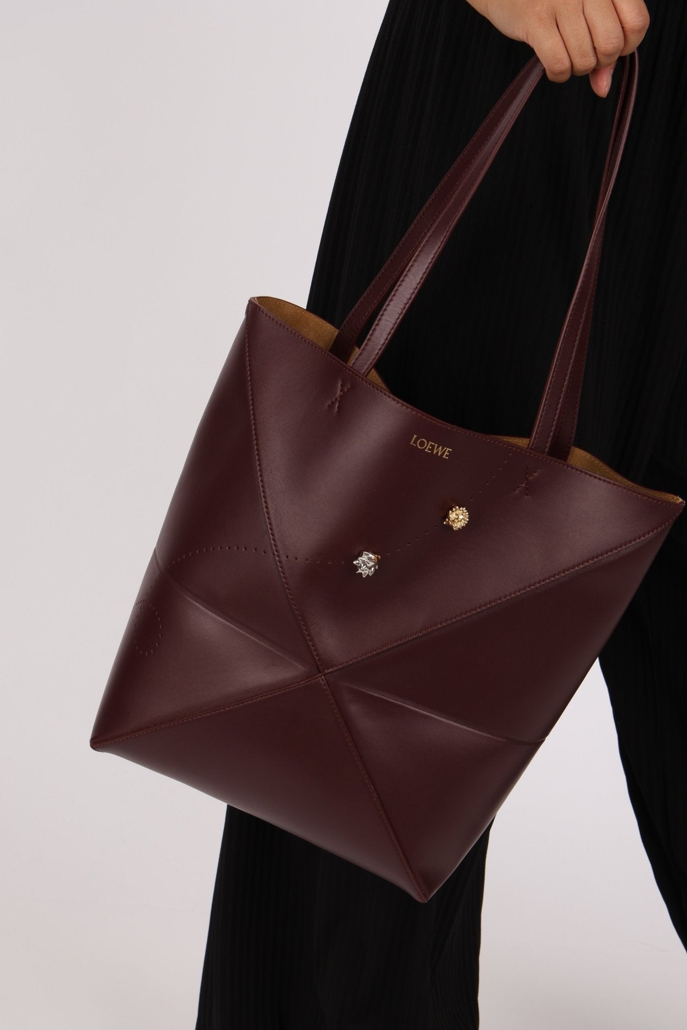 Limited Edition Loewe Calfskin Qixi Festival Hedgehog Charms Medium Fold Tote - FashioNica