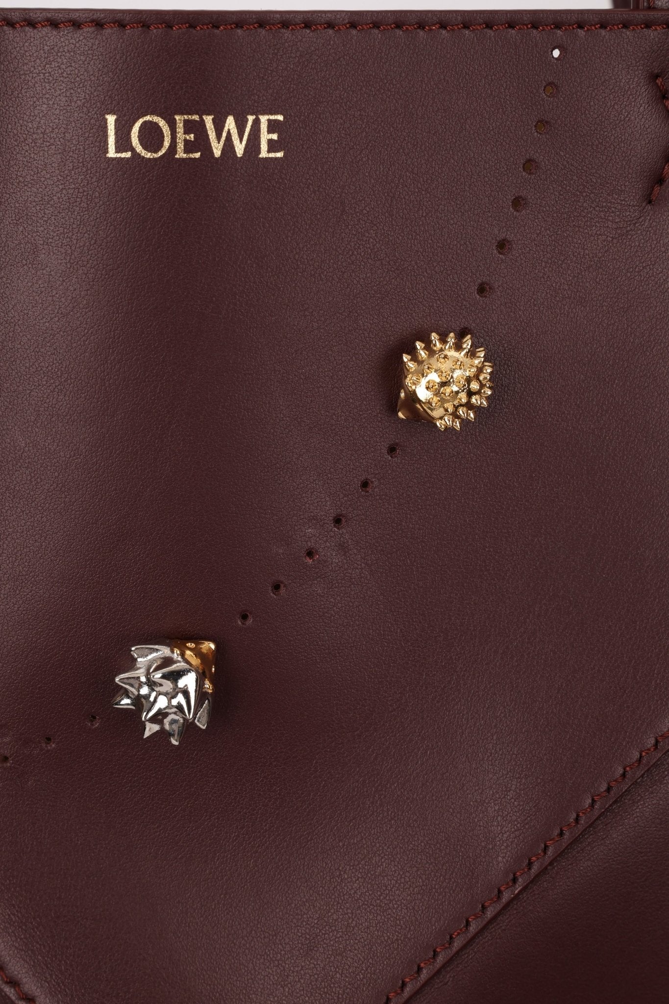 Limited Edition Loewe Calfskin Qixi Festival Hedgehog Charms Medium Fold Tote - FashioNica