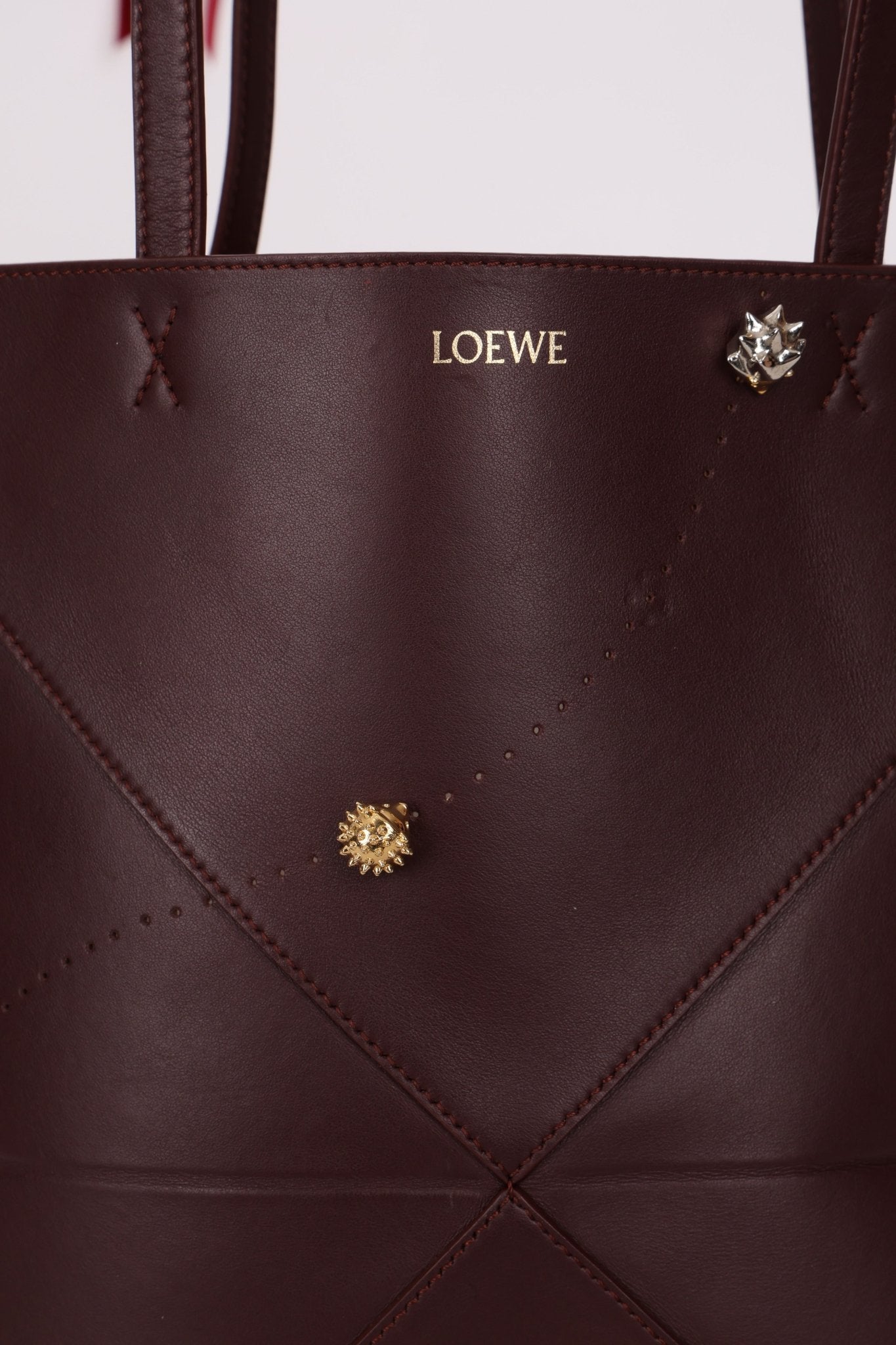 Limited Edition Loewe Calfskin Qixi Festival Hedgehog Charms Medium Fold Tote - FashioNica