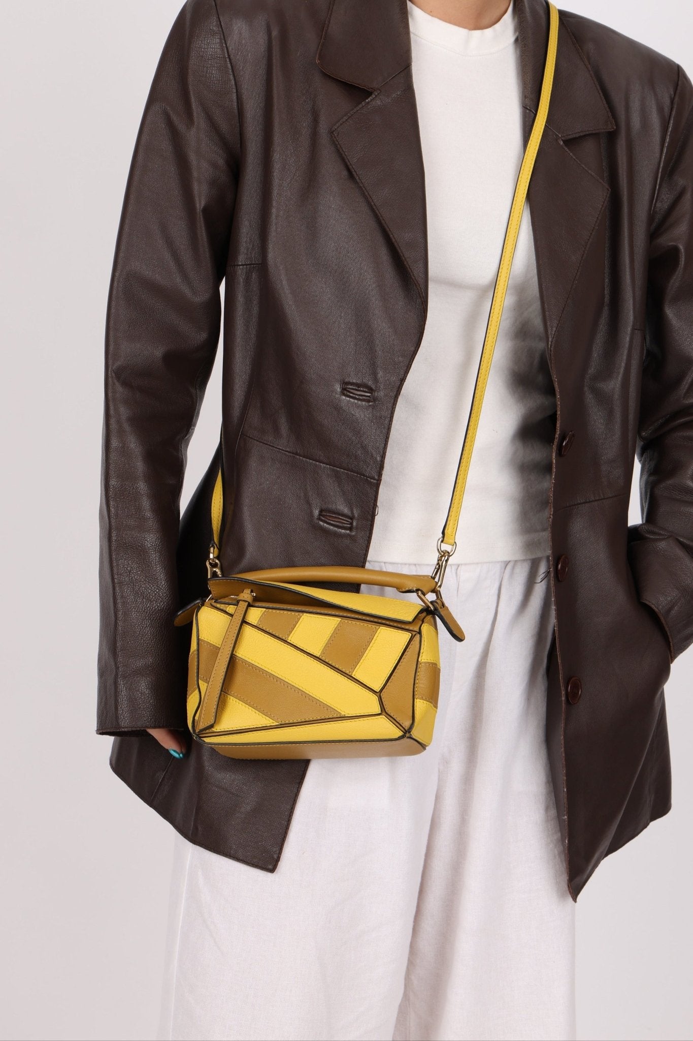 Limited Edition Loewe Rugby Stripe Yellow Ochre Mini Puzzle - FashioNica