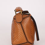 Limited Edition Loewe Tan Watersnake Mini Puzzle Bag - FashioNica