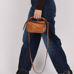 Limited Edition Loewe Tan Watersnake Mini Puzzle Bag - FashioNica