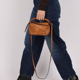 Limited Edition Loewe Tan Watersnake Mini Puzzle Bag - FashioNica