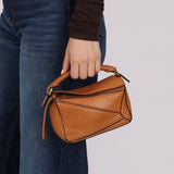 Limited Edition Loewe Tan Watersnake Mini Puzzle Bag - FashioNica