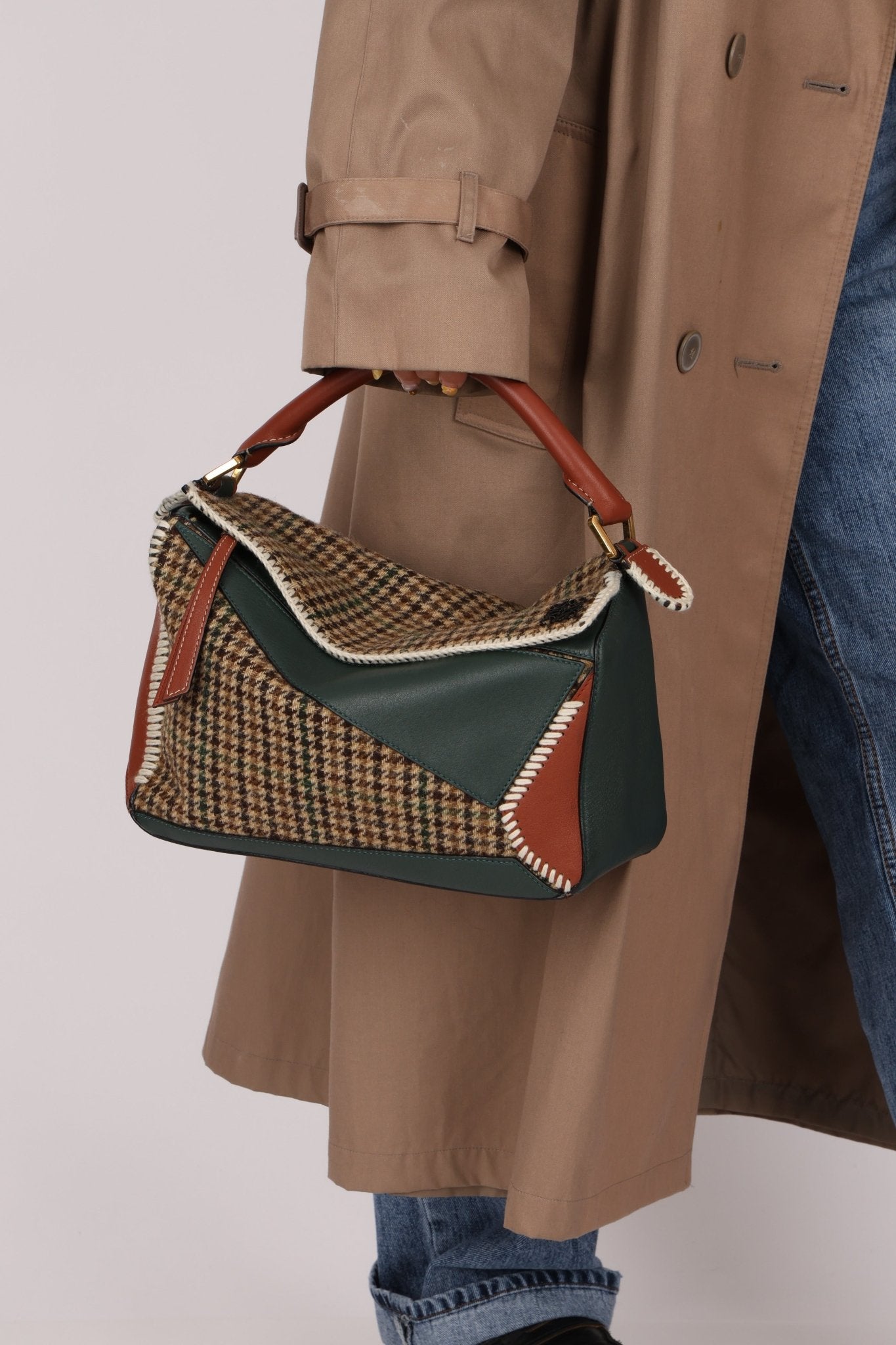 Limited Edition Loewe Tweed Calfksin Medium Puzzle - FashioNica